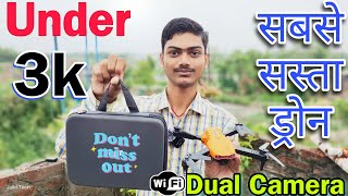 Sabse sasta WiFi dual camera drone With 4k Camera ₹2899  E99 WiFi Dual Camera RC Foldable Drone [upl. by Andriana]