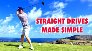 One Simple Tip For Straight Drives  Golf Swing Drills [upl. by Olney991]