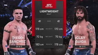 UFC 5  Full Fight  Diego Sanchez vs Clay Guida  PS5 Gameplay [upl. by Giltzow117]