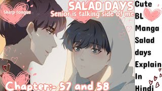 Salad Days BL manga chapter 57 and 58 BL manga explained in Hindi saladdays [upl. by Wampler]