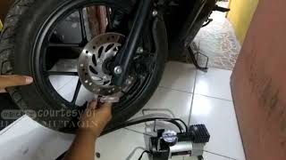 Test kompresor mini untuk pompa ban motor dan mobil [upl. by Akeit818]