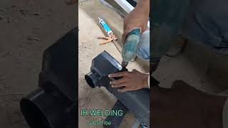 Rainwater gutter installation  square rain water short rainguttersshed ihwelding [upl. by Lorinda750]