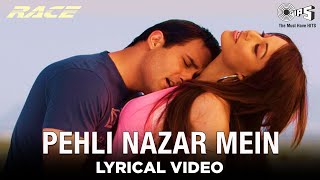 Pehli Nazar Mein Lyrical Video Atif Aslam  Saif A Khan Bipasha B Akshaye K Katrina K  Tips [upl. by Eugenio]