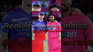 Remember this match 🥵😱  RCB VS RR  IPL semi final 🔥 shorts viral trending cricket [upl. by Emyam]