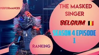 S4 E1  Performances ranking  Masked Singer Belgium 🇧🇪 [upl. by Nyleuqaj]