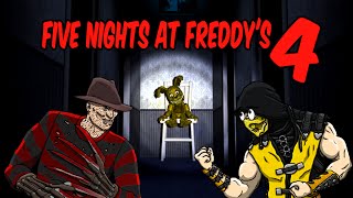 Scorpion amp Freddy Krueger Play  Five Nights at Freddys 4  MKX GAMEPLAY PARODY [upl. by Esadnac152]