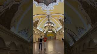 moscow russia russie moscou metro Komsomolskaya metrostation московскоеметро красота [upl. by Suoirrad988]