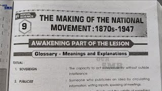 8th class social history 9th lesson the making of the national movement 18701947 question answers [upl. by Ecurb]