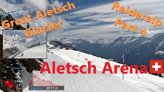 4K Skiing Aletsch Arena Great Aletsch Glacier Reideralp Part 4 Wallis Switzerland GoPro HERO11 [upl. by Nosnaj894]