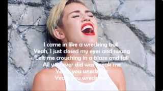 Miley Cyrus  Wrecking Ball Lyrics Full Song [upl. by Finley]