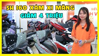 Honda Sh 160 ABs Xám Xi Măng Giảm Mạnh 4 Triệu  Trả Trước 40 Triệu  CUA VLog61 [upl. by Ssilb]