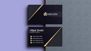 How To Create Business Card  Adobe Photoshop Tutorial [upl. by Nylirehs304]