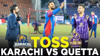 PSL 9  Toss  Karachi Kings vs Quetta Gladiators  Match 16  M2A1A [upl. by Edia]