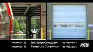 Rytecs Spiral® Door vs A Conventional Door in a Fire Station SidebySide Comparison [upl. by Junius660]