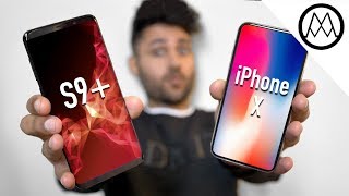 Samsung Galaxy S9 Plus vs iPhone X [upl. by Nytsirc]