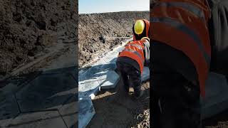 Stone paving brick installation process goodtools short [upl. by Habeh]