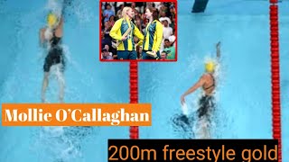 Who won the womens 200m freestyle final  Mollie O’Callaghan Wins 200m highlights [upl. by Meriel]