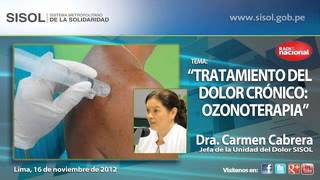 Tratamiento de ozonoterapia Congtra el Dolor Crónico Dra Carmen Cabrera  Radio Nacional  Sisol [upl. by Kleeman586]