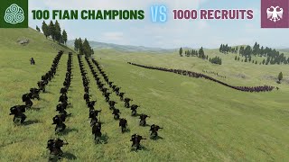 100 Battanian Fian Champions vs 1000 Imperial Recruits bannerlord [upl. by Thesda]