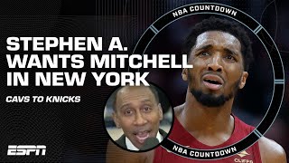 Stephen A Smith thinks Donovan Mitchell is headed TO THE KNICKS 😳  NBA Countdown [upl. by Anailil681]