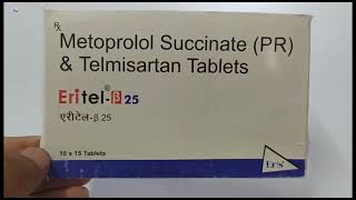 EritelB 25 Tablet  Metoprolol Succinate amp Telmisartan Tablet  Eritel B 25mg Tablet Uses Dosage [upl. by Lyret]