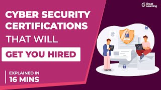 Cyber Security Certifications that will get you hired  Career in Cyber Security  Great Learning [upl. by Shear357]