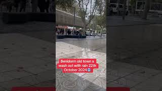 Benidorm old town flooded with rain 22 October 2024 ☔️ [upl. by Surovy]