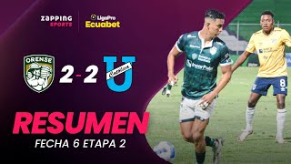 Orense SC 2  2 Universidad Católica  Resumen Fecha 6  2da Etapa  LigaPro Ecuabet [upl. by Niar]