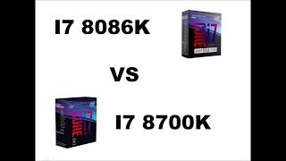 Intel i7 8086K VS i7 8700K CPU Benchmarks [upl. by Manoop]