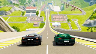 Big Ramp Jumps with Cars 1  BeamNG Drive Crashes  BeamNG Pulse [upl. by Salb]