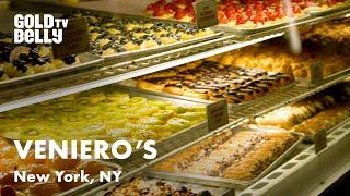 Watch How Venieros Italian Pastry Shops Cannolis Cheesecakes and More Are Made [upl. by Robma]