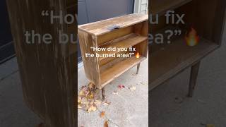 How I “fixed” the burned area on this trashed MCM bookcase [upl. by Werner]