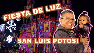 Fiesta de Luz Festival of Lights San Luis Potosi Mexico Laser Light Show Rebozo Santa Maria [upl. by Anirdnajela]