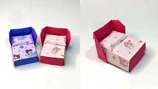 Cute Easy Craft ideas School Project DIY Origami Craft School Hacks Sanrio Miniature Craft [upl. by Kosey]