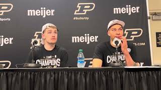 Braden Smith and Mason Gillis after Purdue wins 26th Big Ten title [upl. by Perlman846]