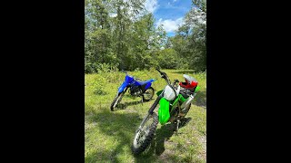 Riding the Kawasaki KLX 230R and Yamaha TTR230 in the Georgia woods [upl. by Annayad]