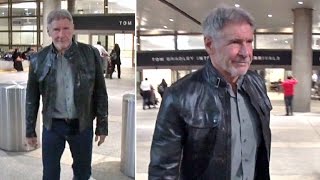 Harrison Ford Smirks When Asked About Donald Trump Being The Next President [upl. by Jessalin]