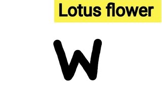 How To Draw Lotus With W Letter  Lotus Drawing  Lotus Flower  Easy Drawing Step By Step [upl. by Nishom889]