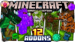 😱Los 12 MEJORES ADDONSMODS SURVIVAL para MINECRAFT PE 120 a 12050  MODS MINECRAFT PE 12050 [upl. by Zeena116]