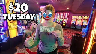 I Put 20 into 10 Slots at CIRCUS CIRCUS in Las Vegas Crazy Finish [upl. by Dorine222]