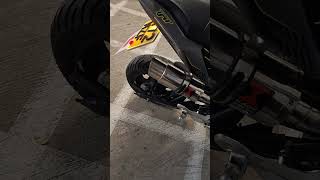 benelli tnt 125 blackwidow big bore full exhaust system upgrade warning super loud [upl. by Torosian]