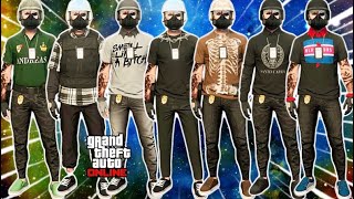 GTA 5 ONLINE  04 COMO OBTER VÁRIOS TRAJES MASCULINOS TRYHARD MODDED FEITOS NA SESSÃO [upl. by Gagne]