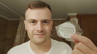 Haslinger Sheeps Milk shaving soap review [upl. by Negem]