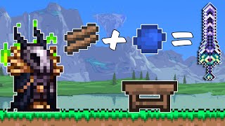 Terraria Master Mode But Recipes Are RANDOM [upl. by Ihsorih]