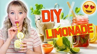 DIY LIMONADE  4 EASY Sommer Getränke  Erfrischend amp Lecker  TheBeauty2go [upl. by Torrance93]