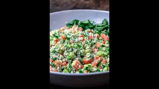 Mediterranean Cauliflower Salad Gluten Free Tabouli shorts [upl. by Raynold509]