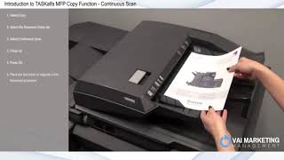 Kyocera Taskalfa Guide  Copy Function Continuous Scan [upl. by Harlin]