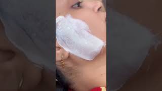 Face waxing with bean wax [upl. by Ettelorahc]