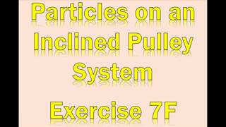 A2 Maths  Mechanics  Particles on an inclined pulley system [upl. by Mcilroy]