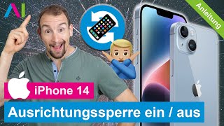 iPhone 14  Bildschirmdrehen Ausrichtungssperre •  • 📱1️⃣4️⃣ • 🔄 • 🙅🏼‍♂️ • Anleitung  Tutorial [upl. by Best]